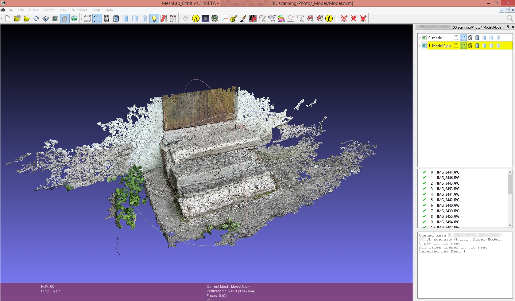 meshlab generate mesh from point cloud
