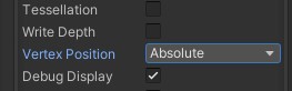 ASE vertex position mode set to Absolute